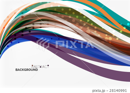 Colorful wave stripes and lines 28140991