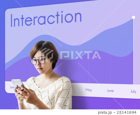 Interaction Connection Statistics Chart Concept Interaction Connection Statistics Chart Concept 28141694