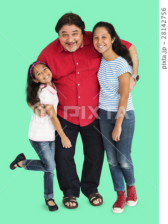 Asian Family Hugging Studio Concept 28142756