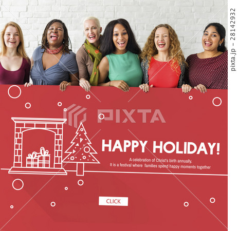 Happy Holiday Break Celebrate Party Enjoyment Concept Happy Holiday Break Celebrate Party Enjoyment Concept 28142932