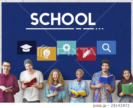 Education School Icon Boxes Concept Education School Icon Boxes Concept 28142972