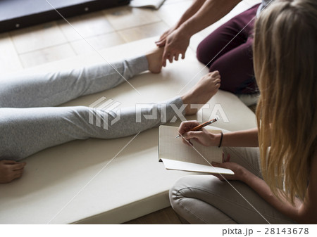 Health Wellness Massage Training Concept Health Wellness Massage Training Concept 28143678