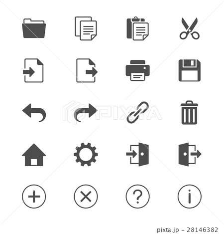 Application toolbar flat icons 28146382
