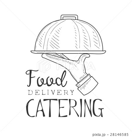 Best Catering Food Delivery Service Hand Drawn 28146585