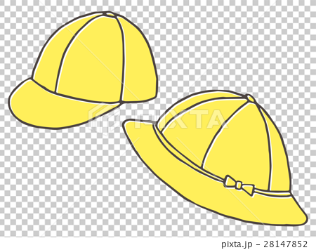 小学生の黄色い通学帽子のイラスト素材