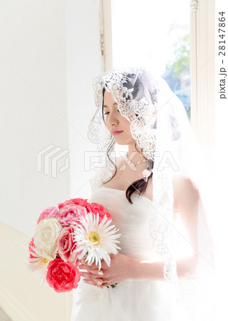 ウエディングイメージ、ベール、ウェディングドレス 28147864
