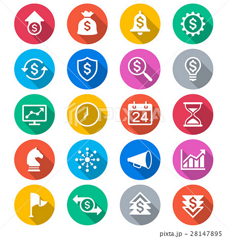 Business flat color icons 28147895
