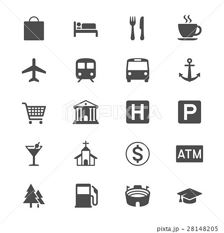 Map and location flat icons Map and location flat icons 28148205