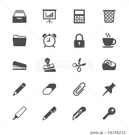 Office supplies flat icons 28148215