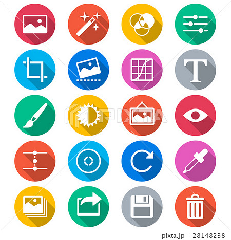 Photography flat color icons 28148238