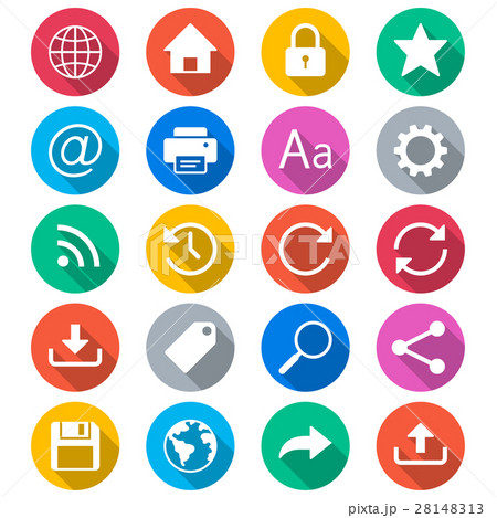 Web flat color icons Web flat color icons 28148313