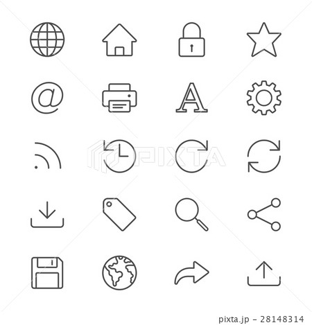 Web thin icons Web thin icons 28148314