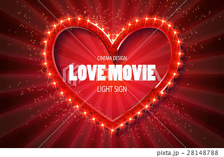 Love movie heart. Retro banner Love movie heart. Retro banner 28148788