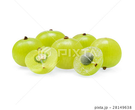 gooseberries Indian gooseberry on white background 28149638