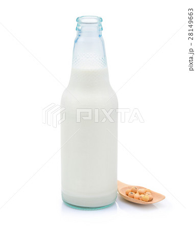 soy milk on white background soy milk on white background 28149663