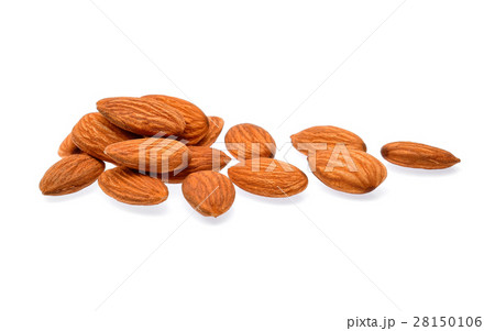 Almonds isolated on white background Almonds isolated on white background 28150106