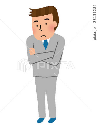 腕を組む男性社員 腕を組む男性社員 28151284