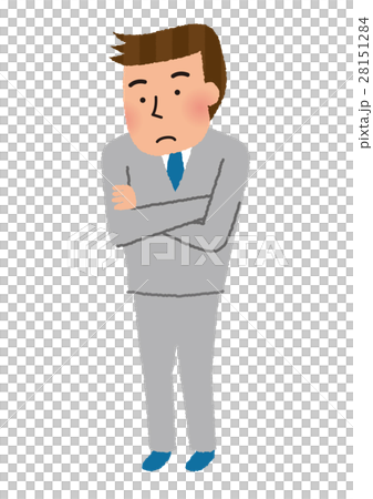 腕を組む男性社員 腕を組む男性社員 28151284