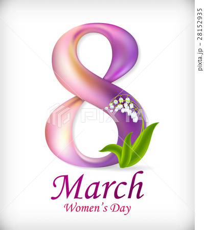 8 March Women's Day greeting card template 28152935