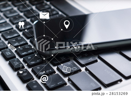 man hand holding smartphone device 28153269