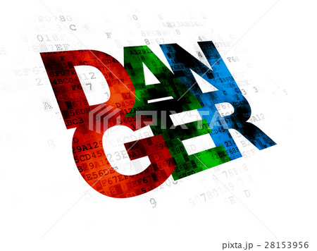 Security concept: Danger on Digital background 28153956