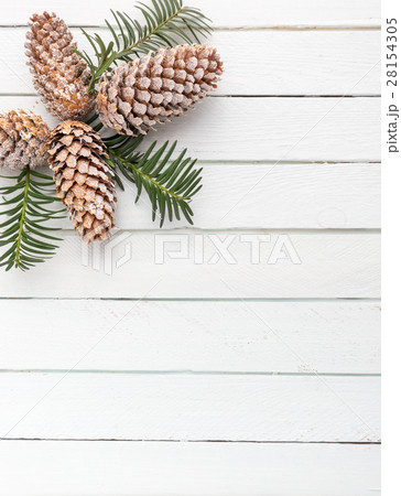 White wooden background with snow covered White wooden background with snow covered 28154305