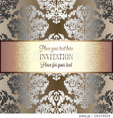 Baroque background with antique, luxury silver and Baroque background with antique, luxury silver and 28154928