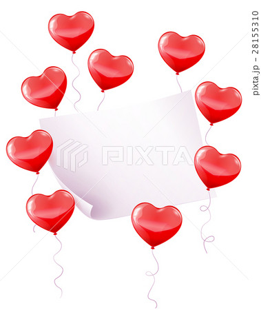 Red Balloons with Paper Banner Red Balloons with Paper Banner 28155310