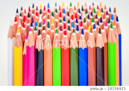 Bunch of sharp colorful pencils 28156923