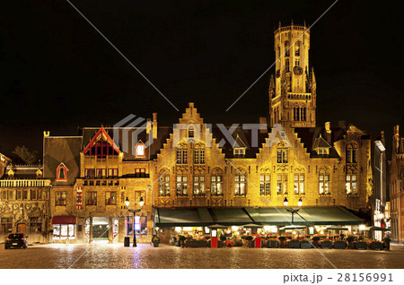 Bourg square at night, Bruges. Belgium 28156991