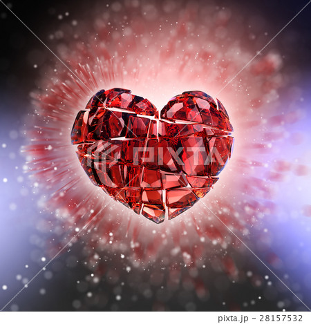 Brilliant ruby on black background. Red Crystal. 28157532