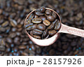 コーヒー豆とメジャースプーン コーヒー豆とメジャースプーン 28157926