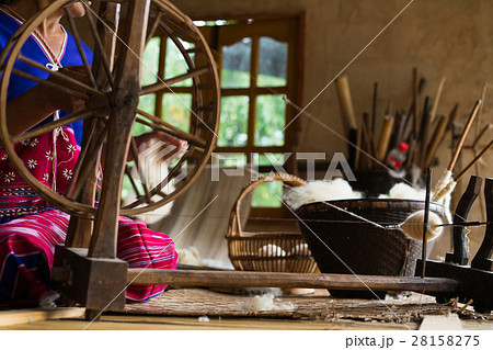 Traditional loom for wool clothes. Soft Focus 28158275