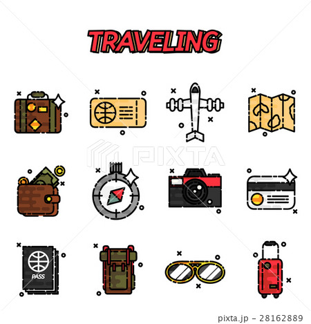 Travel Icons Set flat design Travel Icons Set flat design 28162889
