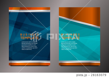 blue polygon flyer design 28163079