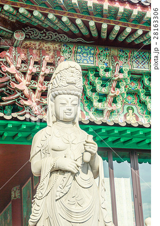 Stone statue of Guan Yin at Sanbangsa Temple 28163306