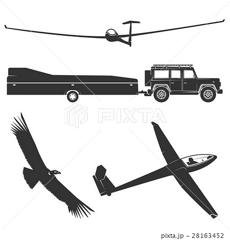 Set of vintage gliding elements. Set of vintage gliding elements. 28163452