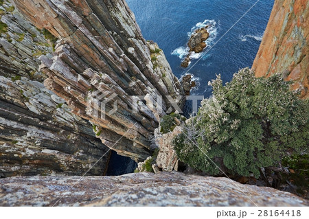 Rugged coastline cliffs 28164418