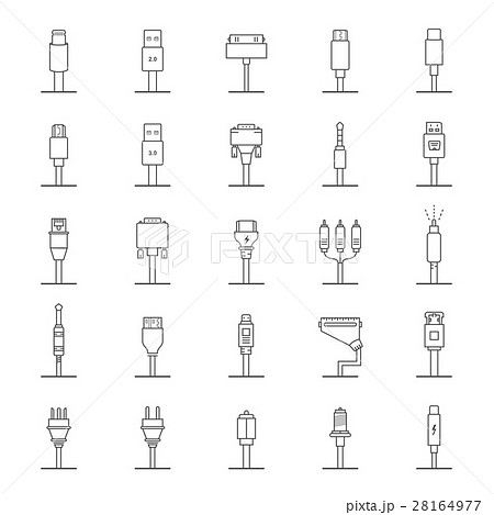 Vector Set Connectors for PC and Mobile Devices 28164977
