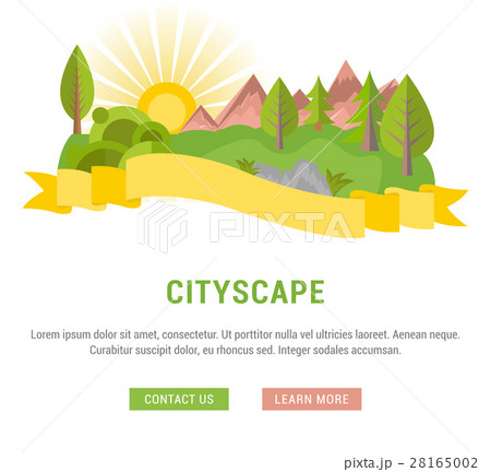 Website Banner and Landing Page Cityscape 28165002
