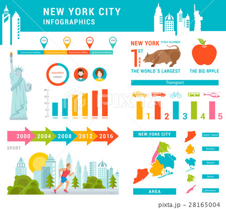 Vector Set Infographics of New York City 28165004