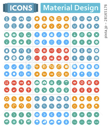 Universal Set of Icons in Style of Material Design Universal Set of Icons in Style of Material Design 28165176