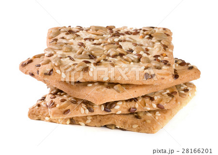 a stack of crispy bread with seeds of sunflower a stack of crispy bread with seeds of sunflower 28166201