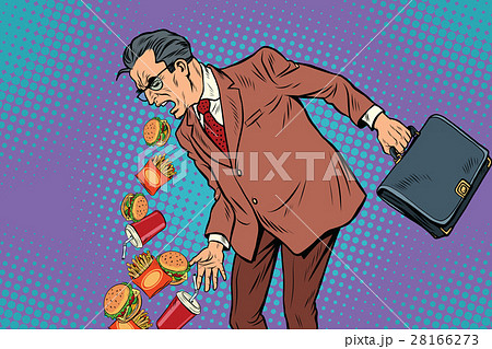 Fast food man sick Fast food man sick 28166273