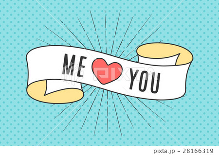Ribbon banner with text Me and You Ribbon banner with text Me and You 28166319