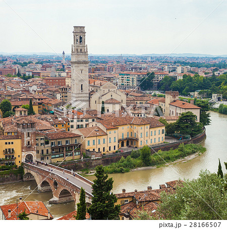 Birds eye view on Verona town 28166507