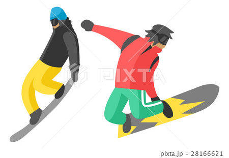 Snowboarder jump in different pose people vector. Snowboarder jump in different pose people vector. 28166621