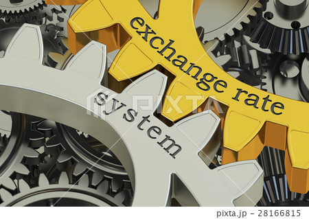 exchange rate system concept on the gearwheels exchange rate system concept on the gearwheels 28166815