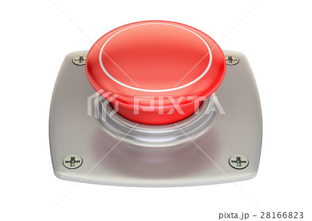 red push button, 3D rendering 28166823