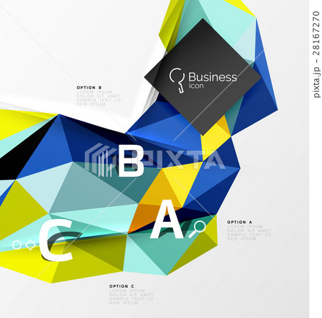 Low poly polygonal triangle abstract background 28167270